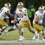 The Fighting Irish seek their sixth win of the season taking on the No. 25 Louisville Cardinals in a prime-time matchup.